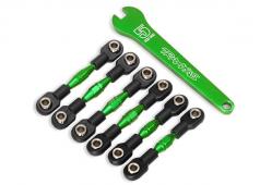 Traxxas TRX8341G Camber link / toe link set (Groen Geanodiseerd /32mm voor(2)/28mm achter(2))