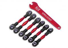 Traxxas TRX8341R TRX8341R Camber link / toe link set (Rood Geanodiseerd /32mm voor(2)/28mm achter(2))