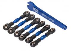 Traxxas TRX8341X Camber link / toe link set (Blauw Geanodiseerd /32mm voor(2)/28mm achter(2))