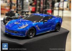 Traxxas TRX8386X Body Chevrolet Corvette Z06 Blauw met emblemen en hardware