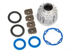 Traxxas TRX8581X Drager, differentieel, aluminium (voor of midden) / x-ring pakkingen (2), ringtandwiel