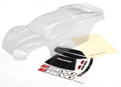 Traxxas TRX8611 Body, E-Revo 2 (helder, vereist schilderen) / venster, grill, lichten stickers