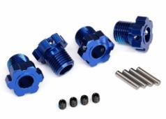 Traxxas TRX8654 Wielnaven, spievertanding, 17 mm (blauw geanodiseerd) (4) / 4x5 GS (4), 3x14 mm pen (4)