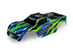 Traxxas TRX8918G Body, Maxx, groen (gelakt, stickers aangebracht) (past op Maxx met verlengd chassis (352 mm wielbasis))