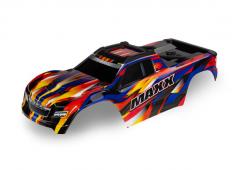 Traxxas TRX8918P Body, Maxx, geel (gelakt, stickers aangebracht) (past op Maxx met verlengd chassis (352 mm wielbasis))