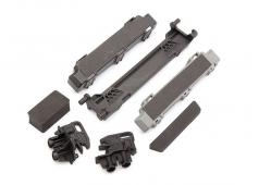 Traxxas TRX8919 Batterijhouder / houders (voor en achter) / afstandhouders voor batterijcompartiment / schuimrubberen pa