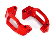 Traxxas TRX8932R Casterblokken (c-hubs), 6061-T6 aluminium (rood geanodiseerd), links en rechts /4x22mm pin (4) / 3x6mm 