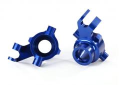 Traxxas TRX8937X Stuurblokken, 6061-T6 aluminium (blauw geanodiseerd), links en rechts