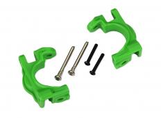 Traxxas TRX9032G Caster blokken (c-hubs), extreem zwaar, groen (links & rechts)/ 3x32mm scharnierpennen (2