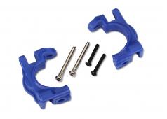 Traxxas TRX9032X Caster blokken (c-hubs), extreem zwaar, blauw (links & rechts)/ 3x32mm scharnierpennen (2)/ 3x20mm BCS 