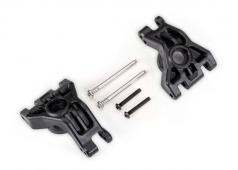 Traxxas TRX9050 Dragers, fusee, achter, extreem zwaar, zwart (links & rechts)/ 3x41mm scharnierpennen (2)/ 3x20mm BCS (2