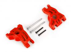 Traxxas TRX9050R Dragers, fusee, achter, extreem zwaar, rood (links & rechts)/ 3x41mm scharnierpennen (2)/ 3x20mm BCS (2