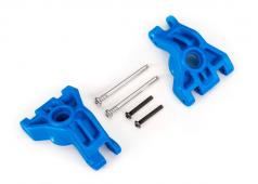 Traxxas TRX9050X Dragers, fusee, achter, extreem zwaar, blauw (links & rechts)/ 3x41mm scharnierpennen (2)/ 3x20mm BCS (