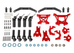 Traxxas TRX9080R Outer Driveline & Suspension Upgrade Kit, extreme heavy duty, rood