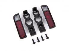 Traxxas TRX9122 Achterlichtbehuizing, zwart (2) / lens (2) / houders (links en rechts) / 2,6x8 BCS (zelftappend) (4)