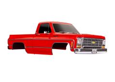 Traxxas TRX9212R Body, Chevrolet K10 Truck (1979), compleet, rood (gelakt, stickers aangebracht) (inclusief grille, zijs