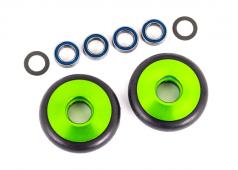 Traxxas TRX9461G Wielen, wheelie bar, 6061-T6 aluminium (groen geanodiseerd) (2)/ 5x8x2.5mm kogellagers (4)/ o-ringen (2