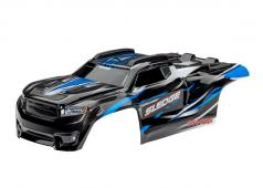 Traxxas TRX9511A Body, sledge, blauw / raam, grille, stickervel voor lichten (gemonteerd met bodysteunen voor en achter