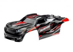 Traxxas TRX9511R Body, sledge, rood / raam, grille, stickervel voor lichten (gemonteerd met bodysteunen voor en achter e