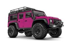 Traxxas TRX97054-1-PINK TRX-4M 1/18 Scale and Trail Crawler Land Rover 4WD Electric Truck with TQ roze