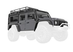 Traxxas TRX9712-SVLR Body, Land Rover Defender, trx4m zilver (inclusief grille, zijspiegels, deurgrepen, spatbordver