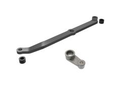 Traxxas TRX9748-GRAY Stuurstang, 6061-T6 aluminium (donker titanium-geanodiseerd)/ servohoorn, metaal/ spacers (2)/ 3x6m