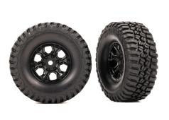 Traxxas TRX9774 Banden en wielen, gemonteerd (zwarte 1.0" wielen, BFGoodrich Mud-Terrain T/A KM3 2.2x1.0" banden) (2)