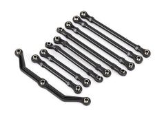 Traxxas TRX9842 OPHANGINGSLINKSET, COMPLEET (VOOR & ACHTER)