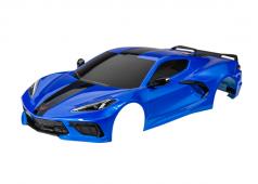 Traxxas TRX9311X Body, Chevrolet Corvette Stingray, compleet (blauw) (gelakt, stickers aangebracht) (inclusief zijspiege