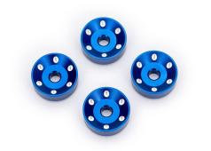 Traxxas Wheel washers, machined aluminum, blue (4)