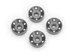 Traxxas Wheel washers, machined aluminum, gray (4)