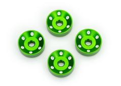 Traxxas Wheel washers, machined aluminum, green (4)