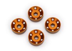 Traxxas Wheel washers, machined aluminum, orange (4)