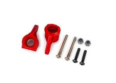 traxxas TRX9137-RED Steering blocks, extreme heavy duty, red (left & right)/ 3x26mm hinge pins (2)/ 3x15mm BCS (2) (for 