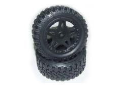 Yellow RC YEL16032 Truck tires complete (Stadium Racer)