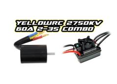 YELLOWRC Brushless combo Spatbestendig Borstelloze esc met/T plug en 2750KV motor 5mm as