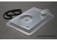 Traxxas TRX1571X Radio box lid (clear)/ rubber gasket (1) (for