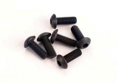 Traxxas TRX2576 Schroeven, 3x8mm bolle kop (Inbus) (6)