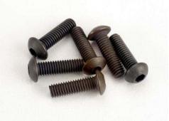 Traxxas TRX2577 Schroeven, 3x10mm bolle kop (zeskant) (6)