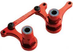 Traxxas TRX3743X Stuurinrichting bellcranks, drag link (rood-gea