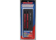 Traxxas TRX5141R Toe links, Maxx (Tubes rood-geanodiseerd, 7075-