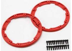 Traxxas TRX5667 Zijwandbescherming, beadlock stijl (rood) (2) /