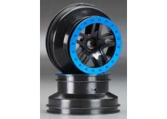 Traxxas TRX5886A Wielen, SCT Split-Spoke, zwart, blauw beadlock 
