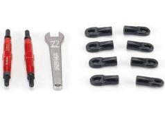 Traxxas TRX5938R Toe links, Slayer (Tubes 7075-T6 aluminum, red