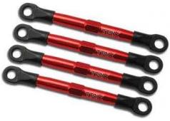 Traxxas TRX7038X Toe links, aluminium (rood-geanodiseerd) (4)