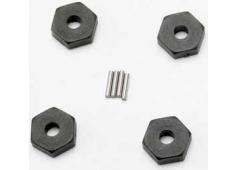 Traxxas TRX7154 Wielnaven, hex (4) / as pinnen (1.5x8mm) (4)