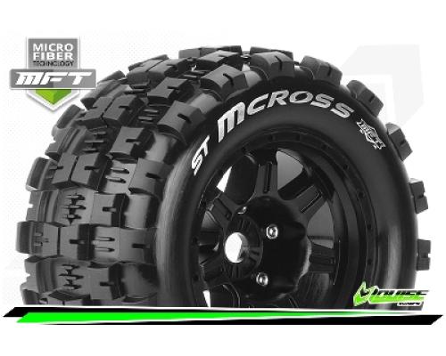 Louise RC - MFT - ST-MCROSS - 1-8 Stadium Truck Bandenset - Gemonteerd - Sport - 3.8 Bead Style Velgen Zwart - 1/2-Offse