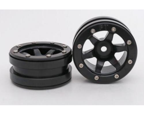 Beadlock Wheels PT- Wave Zwart/Zwart 1.9 (2 stuks)