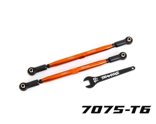 Traxxas TRX7897ORNG Teenkoppelingen, voorkant (TUBES oranje geanodiseerd, 7075-T6 aluminium, sterker dan titanium) (2) (