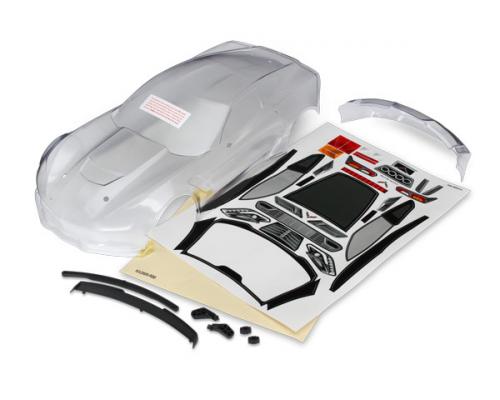 Traxxas TRX8386 Body Chevrolet Corvette Z06 helder met emblemen en hardware